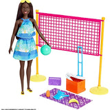 Barbie Loves The Ocean Beach-Themed Playset, with Volleyball Net & Accessories, Made from Recycled Plastics, Gift for 3 to 7 Year Olds