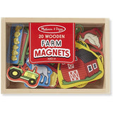 Melissa & Doug Farm Wooden 20 Magnets-in-a-Box Gift Set + FREE Scratch Art Mini-Pad Bundle [92791]
