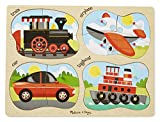 Melissa & Doug 4-in-1 Peg Puzzle - Vehicles