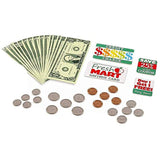 Melissa & Doug Bundle Includes 2 Items Toy Shopping Cart with Sturdy Metal Frame and Melissa amp; Doug Fresh Mart Grocery Store Food and Role Play Set 70+ Pcs Toy