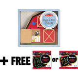 Peek-a-Boo Barn: First Play Series + FREE Melissa & Doug Scratch Art Mini-Pad Bundle [40358]