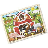 Melissa & Doug Barnyard: 24-Piece Jigsaw Puzzle + Free Scratch Art Mini-Pad Bundle [90612]