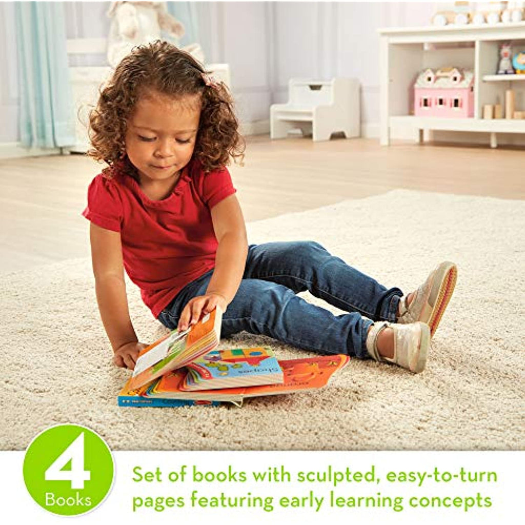 Melissa & Doug E-Z Page Turners Books 4-Pack (12-Page Board Books with Sculpted Easy-Turn Pages)