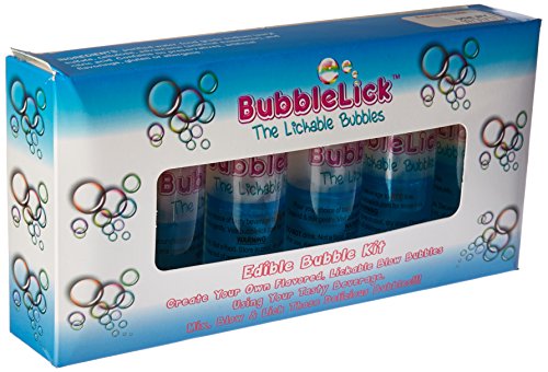 BubbleLick Safe Edible Party Blow Bubbles, Pack of 6 Bottles