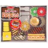 Melissa & Doug Grill & Serve BBQ Set: Wooden Play Food Set & 1 Scratch Art Mini-Pad Bundle (09280)