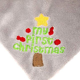 GUND Baby My First Christmas Snowman Lovey Plush Blanket, 12", Gray