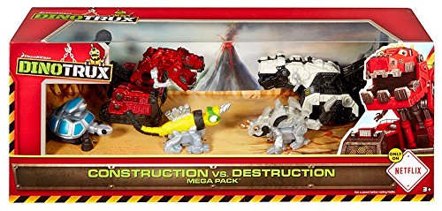 Mattel Dinotrux Construction vs. Destruction Mega Pack Diecast Figure 5-Pack