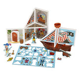 Melissa & Doug Magnetivity Magnetic Tiles Building Playset – Pirate Cove with Pirate Ship (62 Pieces, STEM Toy)