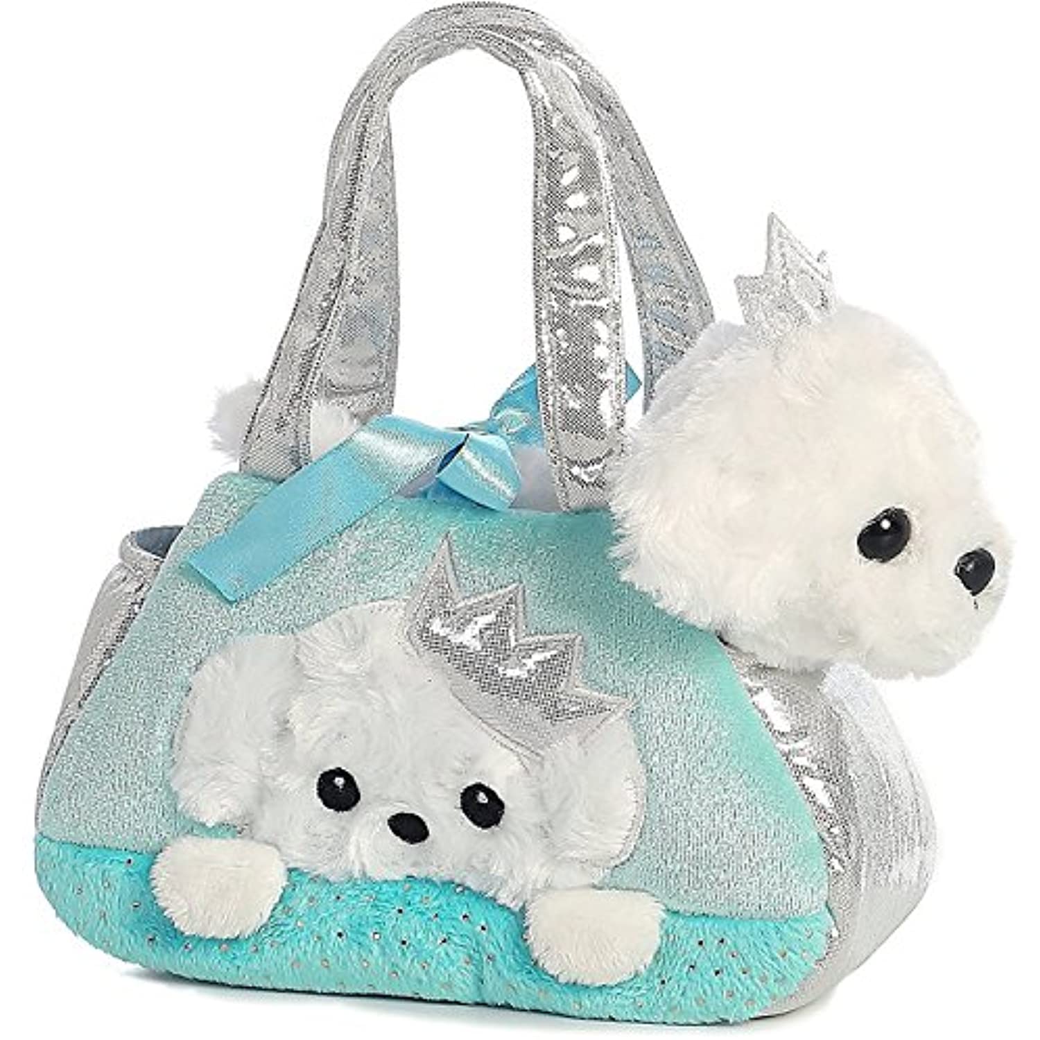 Peek-A-Boo Princess Puppy: Fancy Pals Mini-Plush Purse Pet Carriers + 1 Free Aurora Mini-Plush Charm Bundle [32790]