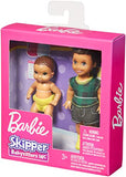 Barbie Skipper Babysitters Inc. Dolls, 2 Pack of Sibling Dolls Includes Small Toddler Doll and Baby Doll in Diaper, for 3 to 7 Year Olds