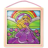 Melissa & Doug Princess: Stained Glass Made Easy Series & 1 Scratch Art Mini-Pad Bundle (09435)