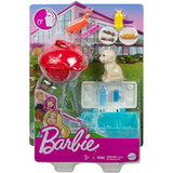 Barbie Mini Playset with Themed Accessories and Pet, BBQ Theme with Scented Grill, Gift for 3 to 7 Year Olds