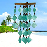 Woodstock Chimes CDCG The Original Guaranteed Musically Tuned Chime Asli Arts Collection, Diamond Capiz - Green