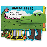 Melissa & Doug Whose Feet?: K's Kids Soft Activity Book Series + 1 Free Pair of Baby Socks Bundle [92036]