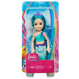 Barbie Dreamtopia Chelsea Mermaid Doll, 6.5-inch with Teal Hair and Tail, GJJ89, Multi