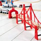 BRIO World - 33683 Double Suspension Bridge | 5 Piece Toy Train Accessory for Kids Age 3 and Up
