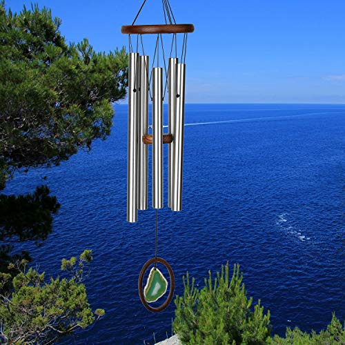 Woodstock Chimes WAGGL The Original Guaranteed Musically Tuned Large Agate Wind Chime, Green