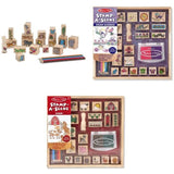 4 Item Bundle: Melissa and Doug Stamp a Scene 2423 Rain Forest, 2424 Fairy Garden, 8592 Farm Sets + Bonus Activity Book