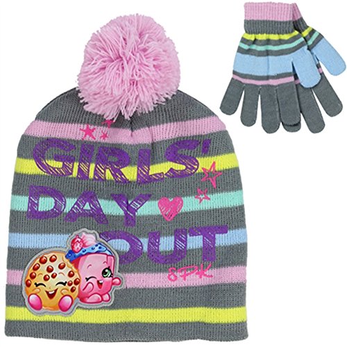 Shopkin Girls Day Out Beanie and Glove Set Grey