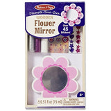 Melissa & Doug Flower Mirror Decorate-Your-Own Kit & 1 Scratch Art Mini-Pad Bundle (08849)