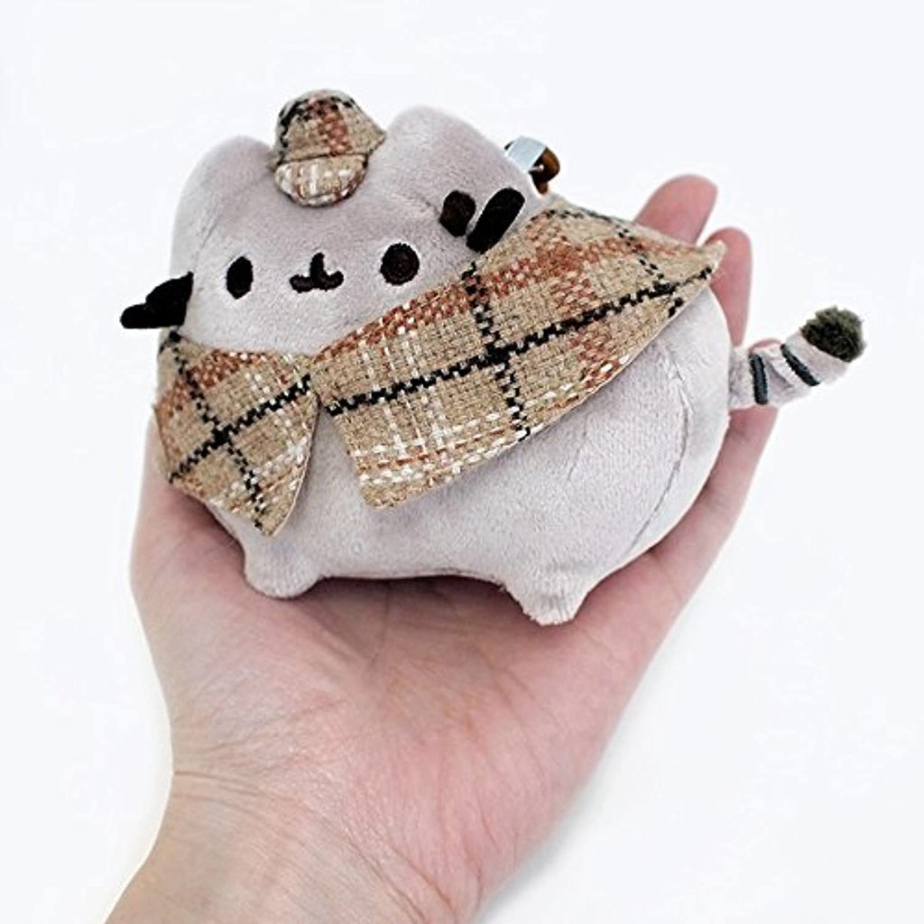 GUND Pusheen Detective Stuffed Plush Backpack Clip, 4.5"