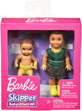 Barbie Skipper Babysitters Inc. Dolls, 2 Pack of Sibling Dolls Includes Small Toddler Doll and Baby Doll in Diaper, for 3 to 7 Year Olds