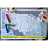 Melessa and Doug Learning Placemat, USA Two Sided mat to Learn The States Includes erasable Crayons, Included