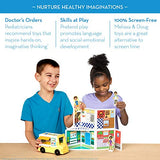 Melissa & Doug Magnetivity Magnetic Tiles Building Playset – Pizza & Ice Cream Shop w/Food Truck Vehicle (105 Pieces, STEM Toy)