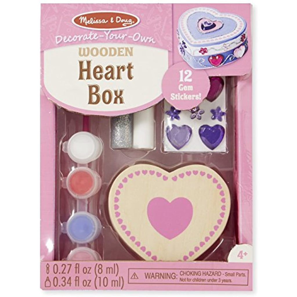 Melissa & Doug Heart Box Decorate-Your-Own Kit + Free Scratch Art Mini-Pad Bundle [88503]