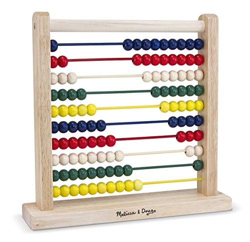 Melissa & Doug Classic Wooden Abacus & 1 Scratch Art Mini-Pad Bundle