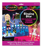 Melissa and Doug Singing Star Scratch Art Fashion Sticker Scenes