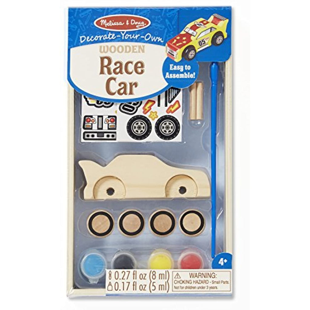 Melissa & Doug Race Car: Decorate-Your-Own Kit & 1 Scratch Art Mini-Pad Bundle (08829)