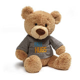 GUND Free Hugs Gray T-Shirt Teddy Bear Stuffed Animal Plush, Tan, 12.5"