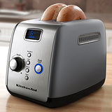 KitchenAid KMT223 2-Slice Toaster with One-Touch Lift/Lower and Digital Display - Silver