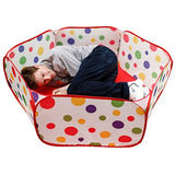 VIAHART 59 Inch by 18 Inch Polka Dot Ball Pit Ball Pool Ball Tent Playpen with Zippered Storage Bag for Toddlers Pets | Balls not Included