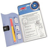 Melissa & Doug Secret Decoder Game Book: On-The-Go Series & 1 Scratch Art Mini-Pad Bundle (05248)