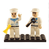 Bundle of 2 |Brictek Mini-Figurines (2 pcs Police & 2 pcs Navy Sets)