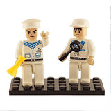 Bundle of 2 |Brictek Mini-Figurines (2 pcs School Teacher & 2 pcs Navy Sets)