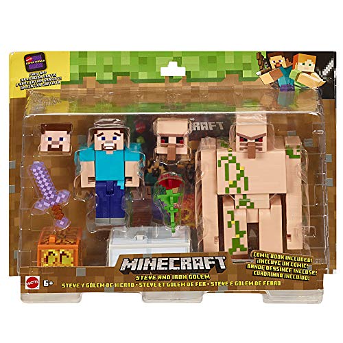 Minecraft Comic Maker Steve and Iron Golem 2-Pack