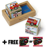Vehicle Themed 2-Piece Sound Blocks + FREE Melissa & Doug Scratch Art Mini-Pad Bundle [12720]