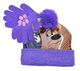 The Secret Life Of Pets of Chloe And Max Beanie Hat And Glove Set (One size, Purple)