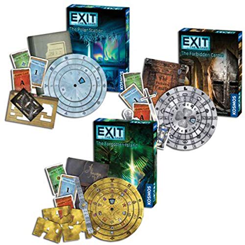 EXIT: The Game 3-Pack Escape Room Bundle | Season 2 | Forgotten Island | Polar Station | Forbidden Castle | Family-Friendly, Cooperative Game | at-Home Escape Room | 1 to 4 Players | Ages 12+