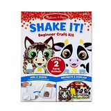 Melissa & Doug Shake It! Farm Animals Beginner Craft Kit - Confetti-Covered Cow and Horse (4 x 1.5 Each)