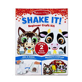Melissa & Doug Shake It! Farm Animals Beginner Craft Kit - Confetti-Covered Cow and Horse (4 x 1.5 Each)