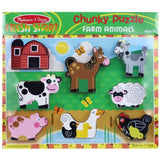 Melissa & Doug Farm Themed Chunky Puzzle + Free Scratch Art Mini-Pad Bundle [37235]