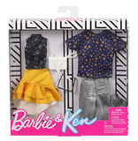 Barbie Fashion Pack with 1 Outfit of Star Top & Yellow Ruffled Skirt & 1 Accessory Doll & Star Shirt, Pants & Accessory for Ken Doll, Gift for 3 to 8 Year Olds