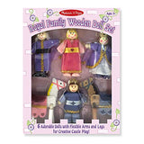 Melissa & Doug Royal Family Wooden Doll Set,Multi,4 inches