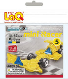 LaQ Hamacron Mini Racer 5 Car Model Building Kit, Yellow