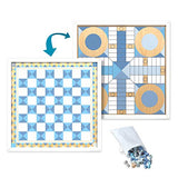 Melissa & Doug Wooden Chess and Pachisi - Blue