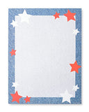 Star Bordered Stationery - 25 Count - 8.5" x 11" Star Themed Paper